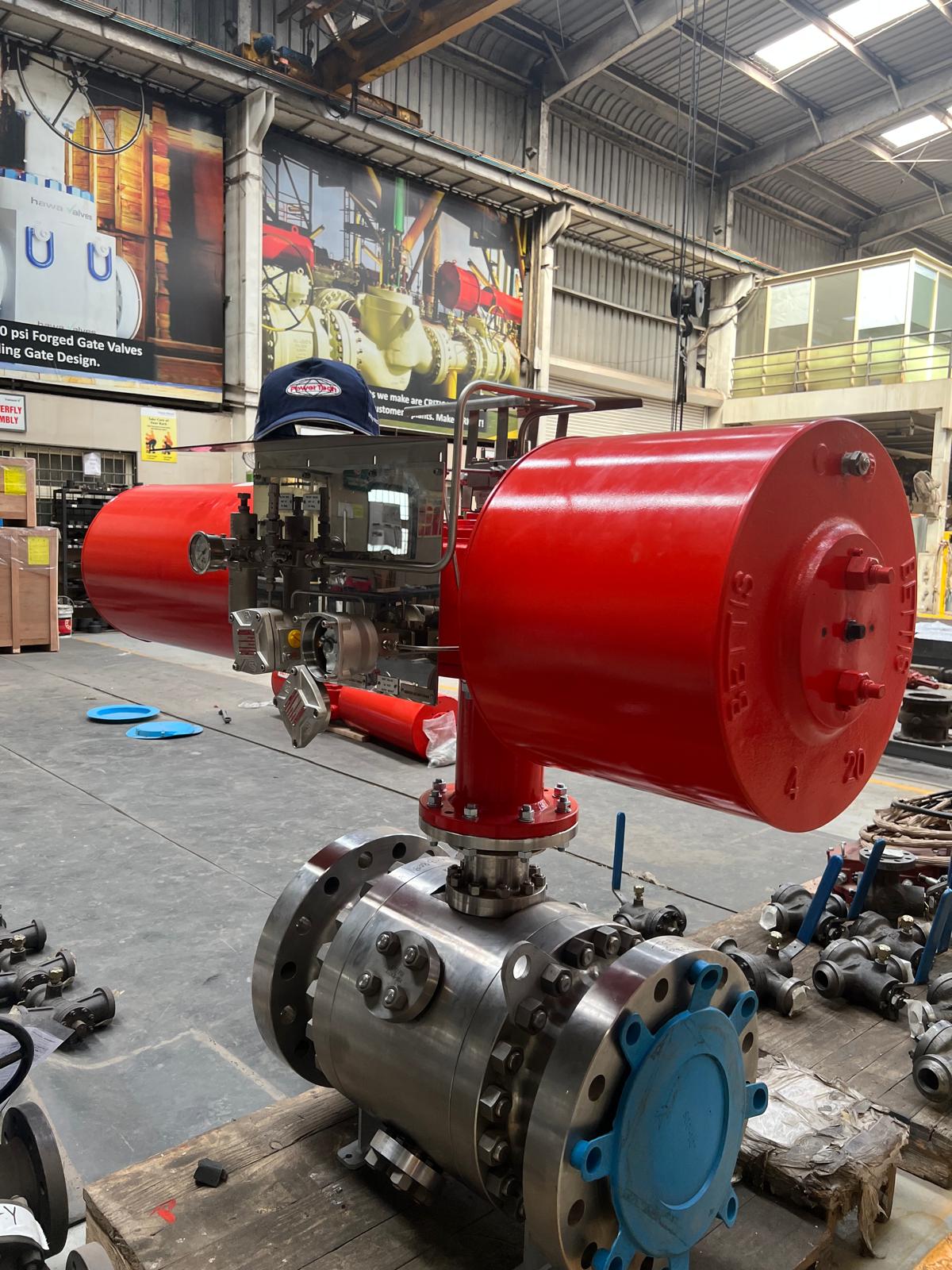 Ball valve in warehouse